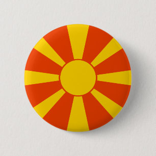 Markering Macedonië Ronde Button 5,7 Cm