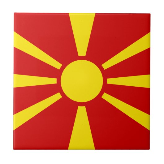 Markering Macedonië Tegeltje (Voorkant)