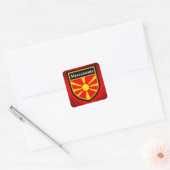 Markering Macedonië Vierkante Sticker (Envelop)