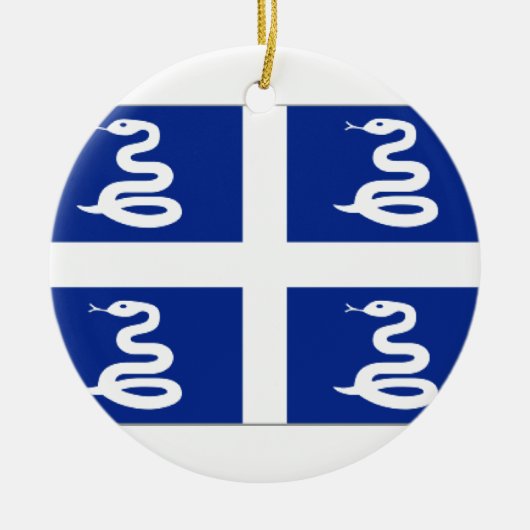 Markering Martinique (Frankrijk) Keramisch Ornament (Voorkant)