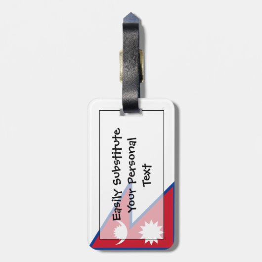 Markering Nepal - Easy ID Personal Bagagelabel (Achterkant verticaal)