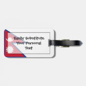 Markering Nepal - Easy ID Personal Bagagelabel (Achterkant horizontaal)