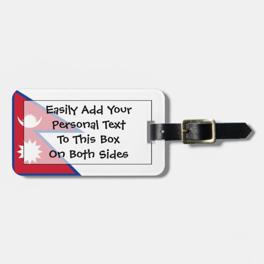 Markering Nepal - Easy ID Personal Bagagelabel (Voorkant horizontaal)