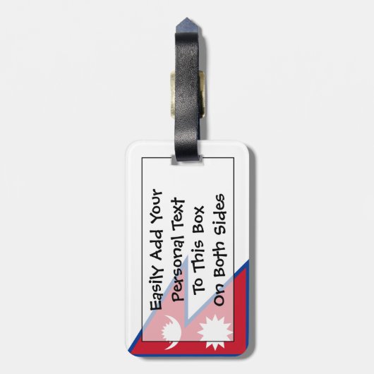 Markering Nepal - Easy ID Personal Bagagelabel (Achterkant verticaal)