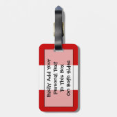 Markering Peru Easy ID Personal Bagagelabel (Achterkant verticaal)