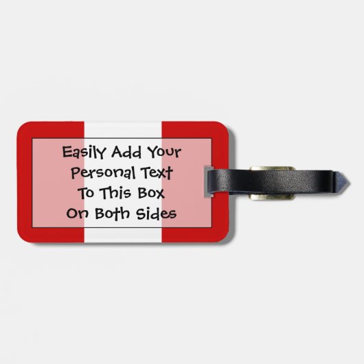 Markering Peru Easy ID Personal Bagagelabel (Achterkant horizontaal)