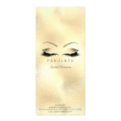 Markering prijslijst - Lashes Verlenging Gold Make Reclamekaart (Achterkant)