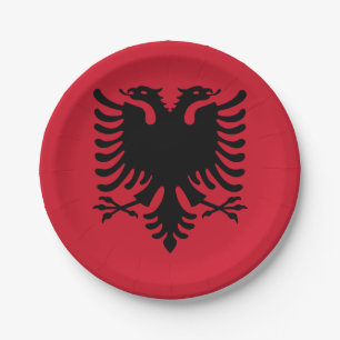 Markering van Albanese papieren Borden Bordje