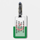 Markering van Algerije - Easy ID Bagagelabel (Achterkant verticaal)