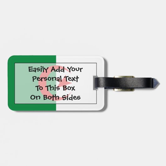 Markering van Algerije - Easy ID Bagagelabel (Achterkant horizontaal)