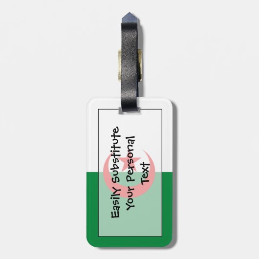 Markering van Algerije - Easy ID Bagagelabel (Achterkant verticaal)