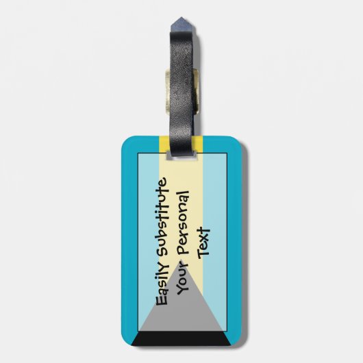 Markering van Bahamas Easy ID Bagagelabel (Achterkant verticaal)