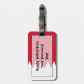 Markering van Bahrein - Gemakkelijke ID - Persoonl Bagagelabel (Achterkant verticaal)