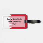 Markering van Bahrein - Gemakkelijke ID - Persoonl Bagagelabel (Achterkant horizontaal)