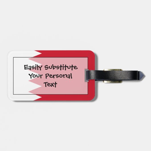 Markering van Bahrein - Gemakkelijke ID - Persoonl Bagagelabel (Achterkant horizontaal)