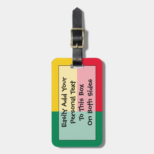 Markering van Benin Easy ID Personal Bagagelabel (Voorkant verticaal)