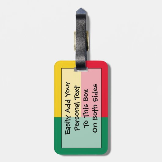 Markering van Benin Easy ID Personal Bagagelabel (Achterkant verticaal)