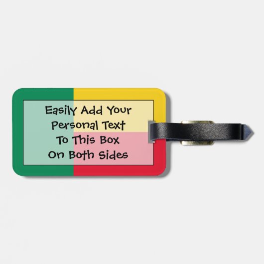 Markering van Benin Easy ID Personal Bagagelabel (Achterkant horizontaal)