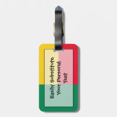 Markering van Benin Easy ID Personal Bagagelabel (Achterkant verticaal)