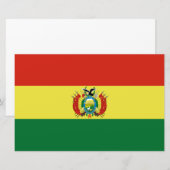 Markering van Bolivia Briefpapier (Voorkant / Achterkant)