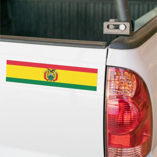 Markering van Bolivia Bumpersticker (Op Truck)