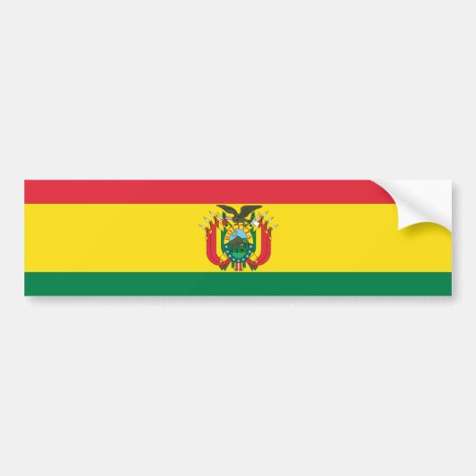 Markering van Bolivia Bumpersticker (Voorkant)