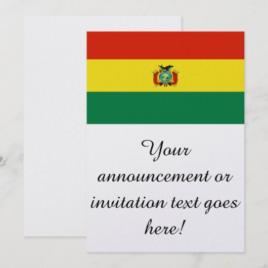 Markering van Bolivia Kaart (Voorkant / Achterkant)