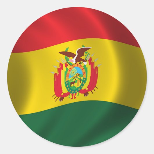 Markering van Bolivia Ronde Sticker (Voorkant)