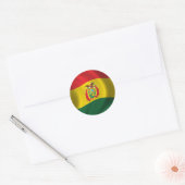 Markering van Bolivia Ronde Sticker (Envelop)