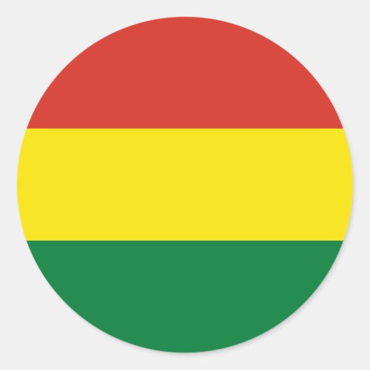 Markering van Bolivia Ronde Sticker (Voorkant)
