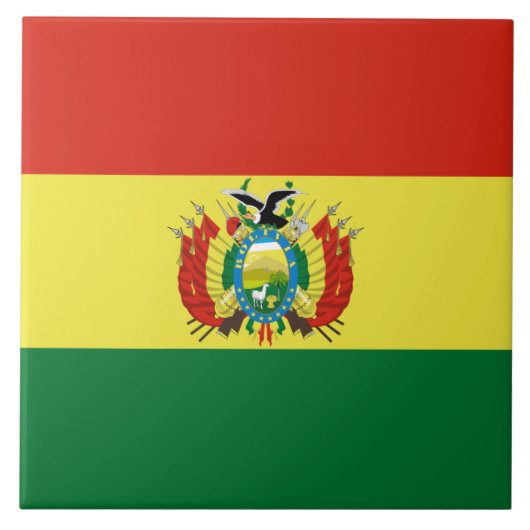 Markering van Bolivia Tegeltje (Voorkant)