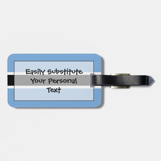 Markering van Botswana - Easy ID Personal Bagagelabel (Achterkant horizontaal)