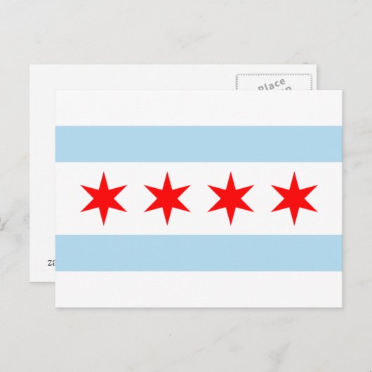Markering van Briefkaarten van Chicago (Voorkant / Achterkant)
