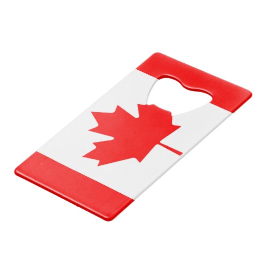 Markering van Canada Creditcard Bottle Open Creditkaart Flessenopener (Achterkant Gekanteld)