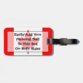 Markering van Canada Personal Easy ID Bagagelabel (Achterkant horizontaal)