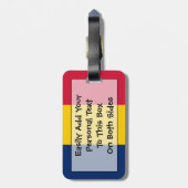 Markering van Chad Easy ID Personal Bagagelabel (Achterkant verticaal)