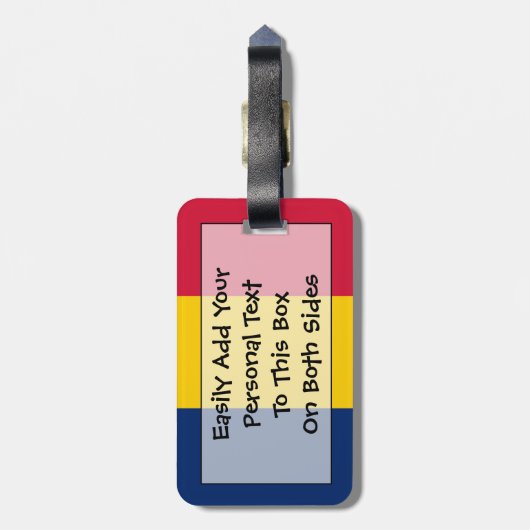 Markering van Chad Easy ID Personal Bagagelabel (Achterkant verticaal)