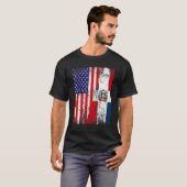Markering van de Amerikaanse vlag en de Dominicaan T-shirt (Voorkant volledig)
