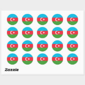 Markering van de Azerbeidzjan Ronde Sticker (Vel)