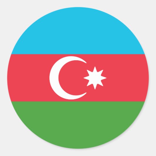 Markering van de Azerbeidzjan Ronde Sticker (Voorkant)