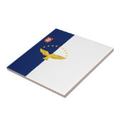 Markering van de Azoren — Keramische tegel Tegeltje (Zijkant)