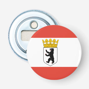 Markering van de Berlijnse botopening Button Flesopener