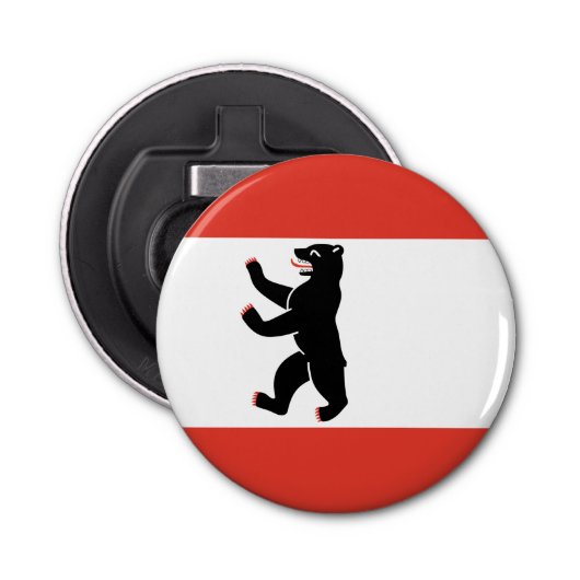 Markering van de Berlijnse botopening Button Flesopener (Voorkant)