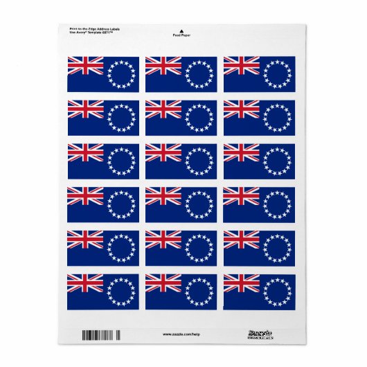 Markering van de Cookeilanden Etiket (Full Sheet)