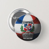 Markering van de Dominicaanse Republiek - Betrokke Ronde Button 5,7 Cm (Voorkant /achterkant)