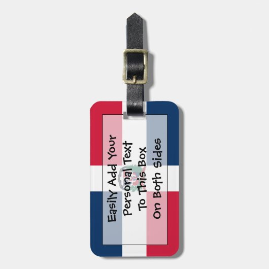 Markering van de Dominicaanse Republiek (Easy ID P Bagagelabel (Voorkant verticaal)