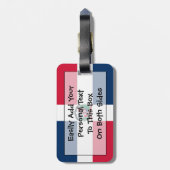 Markering van de Dominicaanse Republiek (Easy ID P Bagagelabel (Achterkant verticaal)