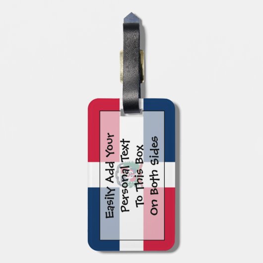 Markering van de Dominicaanse Republiek (Easy ID P Bagagelabel (Achterkant verticaal)