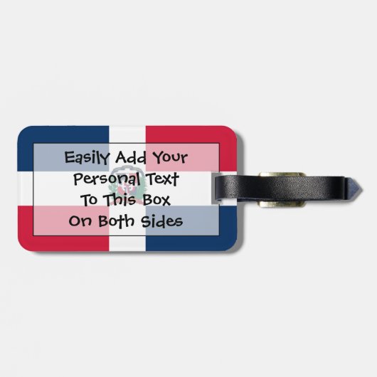 Markering van de Dominicaanse Republiek (Easy ID P Bagagelabel (Achterkant horizontaal)