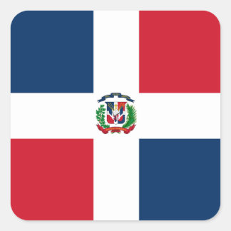 Markering van de Dominicaanse Republiek Vierkante Sticker